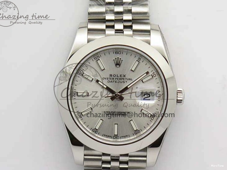 MiroTime 0401 Packable DateJust 228238 Smooth Bezel SS Noob 1:1 Best Edition Silver Sticks Dial On Jubilee Bracelet A 3506